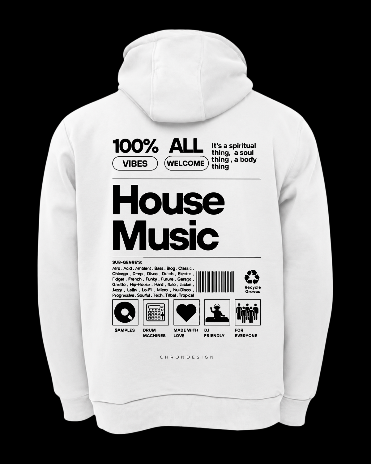 HOUSE MUSIC TICKET Oversize Hoodie