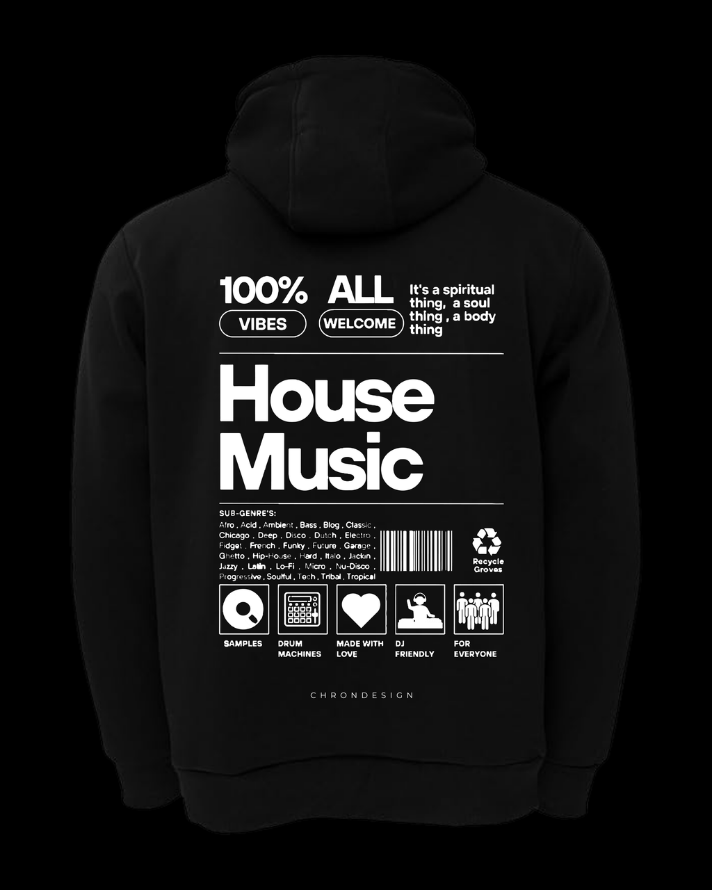 HOUSE MUSIC TICKET Oversize Hoodie