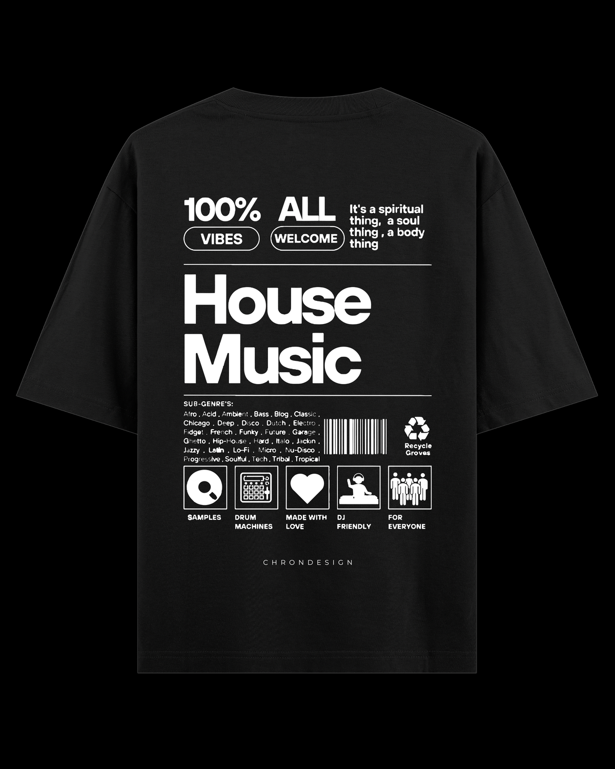 HOUSE MUSIC TICKET Oversize Tee