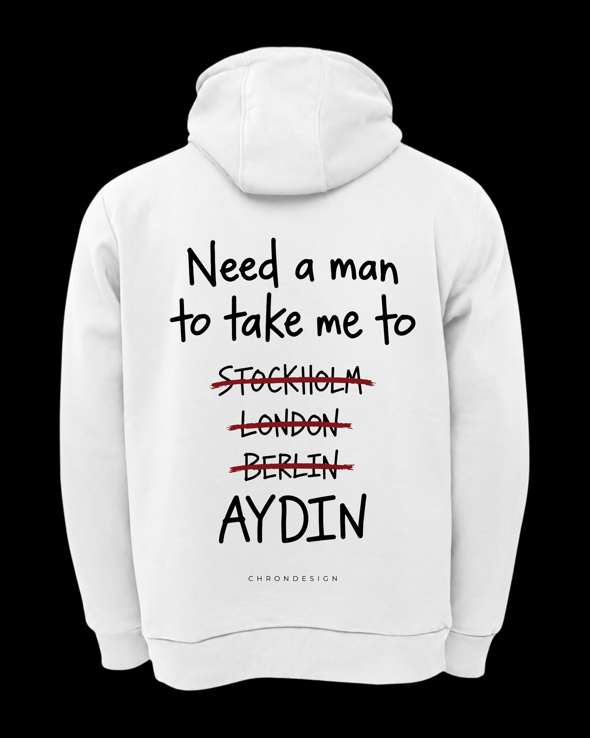NEED A MAN.. AYDIN Oversize Hoodie - Beyaz