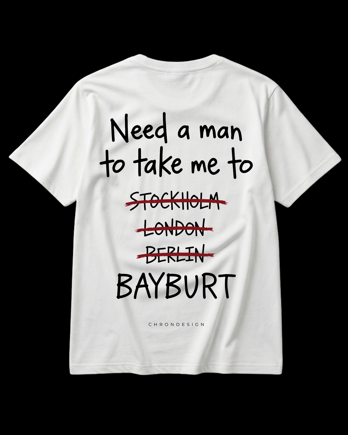 NEED A MAN.. BAYBURT Regular Tee - Beyaz