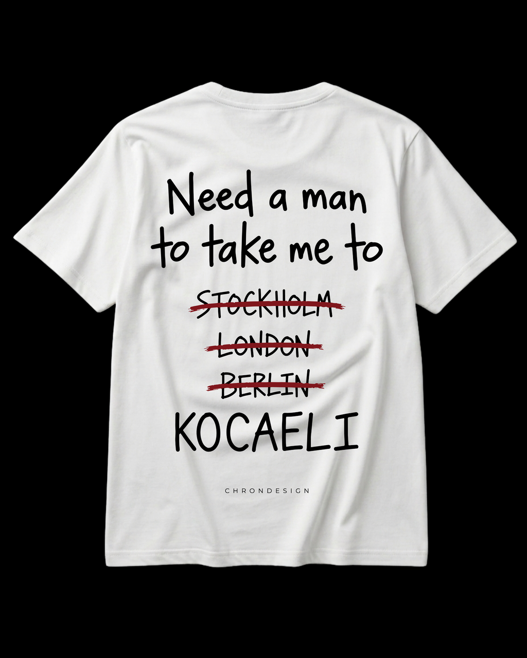 NEED A MAN.. KOCAELİ Regular Tee - Beyaz
