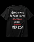 NEED A MAN.. MERSİN Regular Tee - Siyah