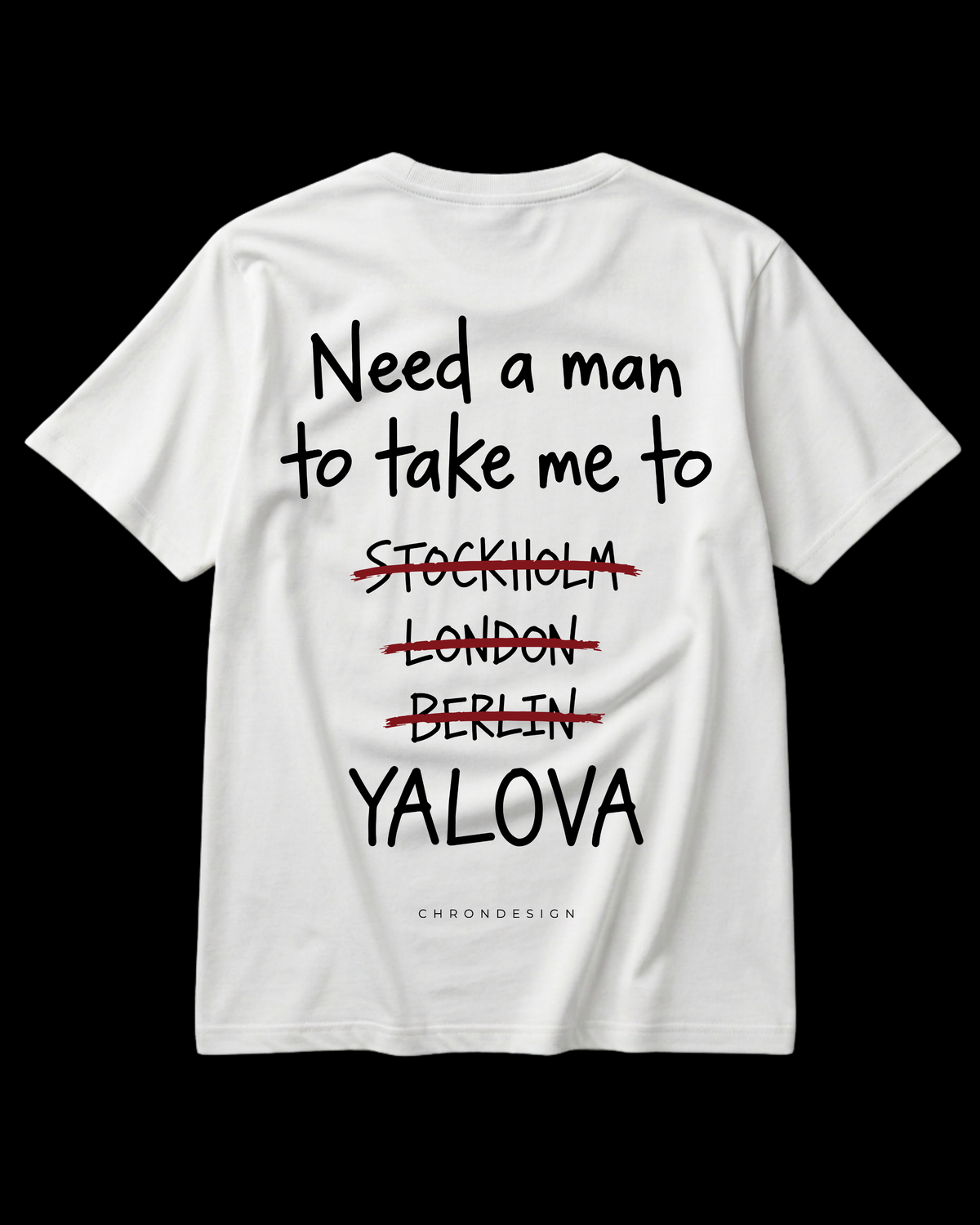 NEED A MAN.. YALOVA Regular Tee - Beyaz